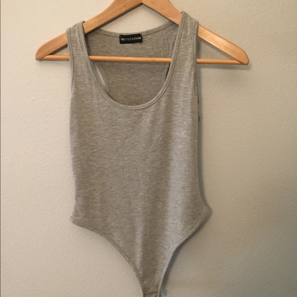 🌺Gray tank bodysuit - Picture 2 of 2